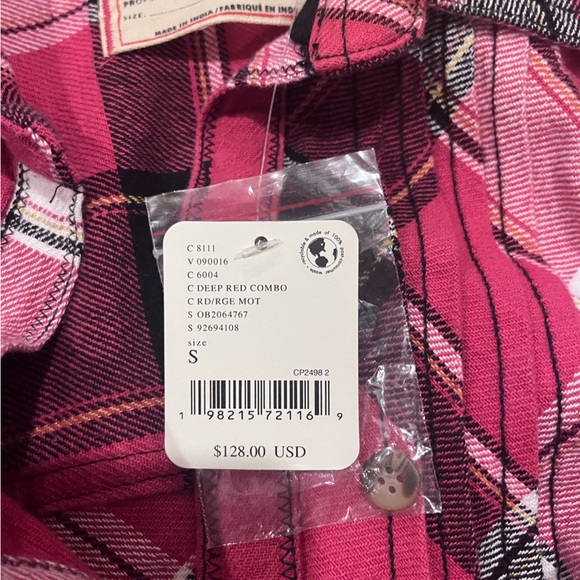 BNWT We The Free Layla Plaid Shirt - Picture 6 of 6